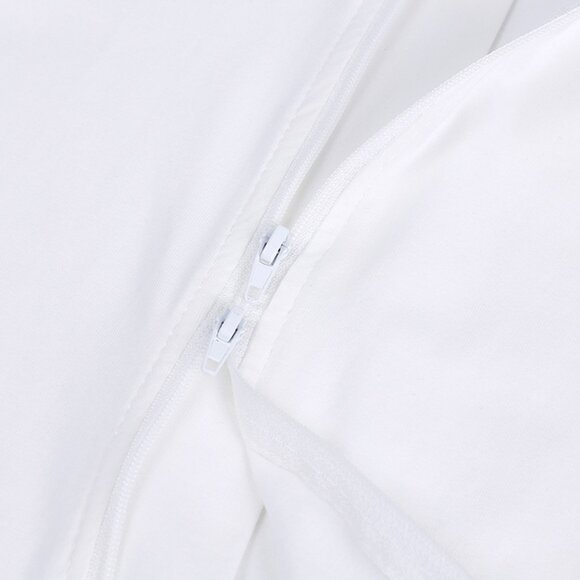 CUTE MONOGRAM-BABY ROMPER-Short Sleeve Double Zipper Cotton White 4-Sizes Unisex - Picture 7 of 14